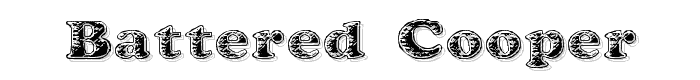 Battered Cooper font